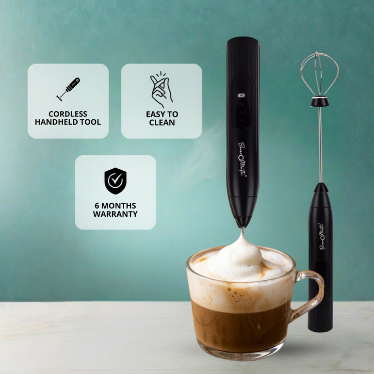Beveromatic Milk Frother & Egg Beater (Black)