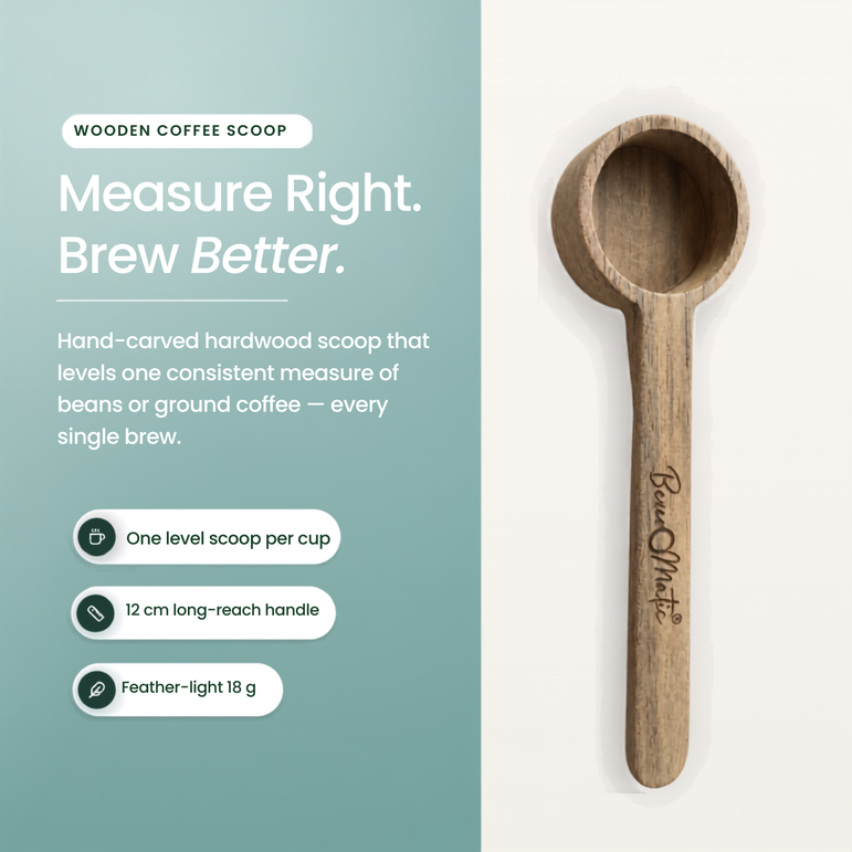 Beveromatic Wooden Coffee Measuring Scoop