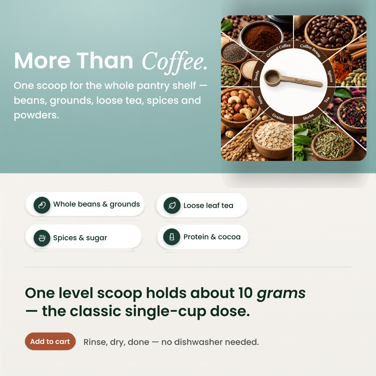 Beveromatic Wooden Coffee Measuring Scoop