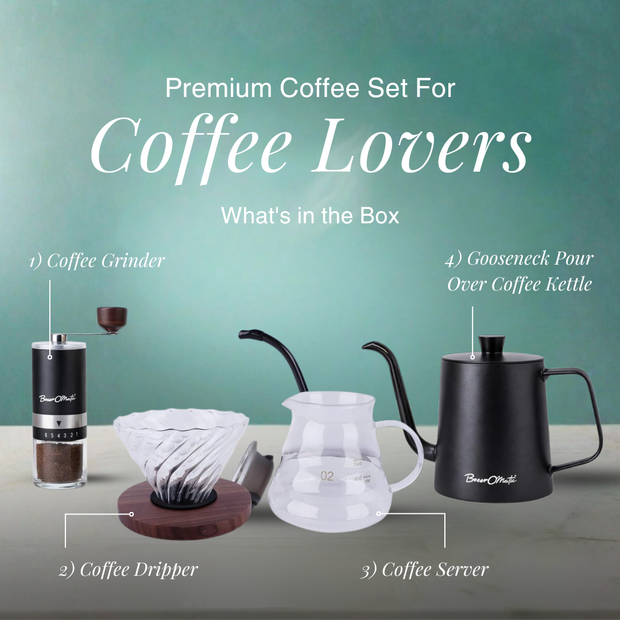 Beveromatic Pour Over Coffee Gift Set-Premium Gift for Coffee Lovers