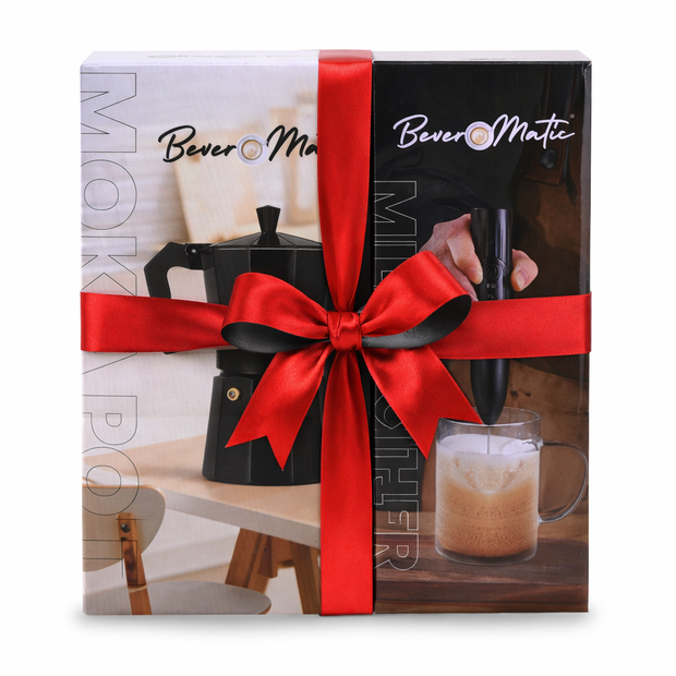 Beveromatic Moka Pot and Milk Frother Bundle Pack