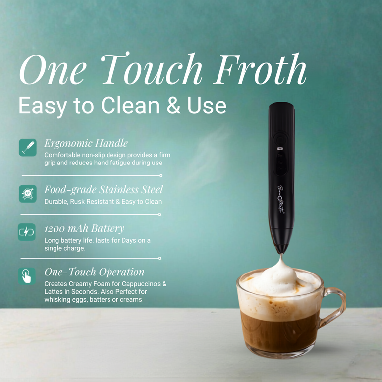 Beveromatic Milk Frother & Egg Beater (Black)