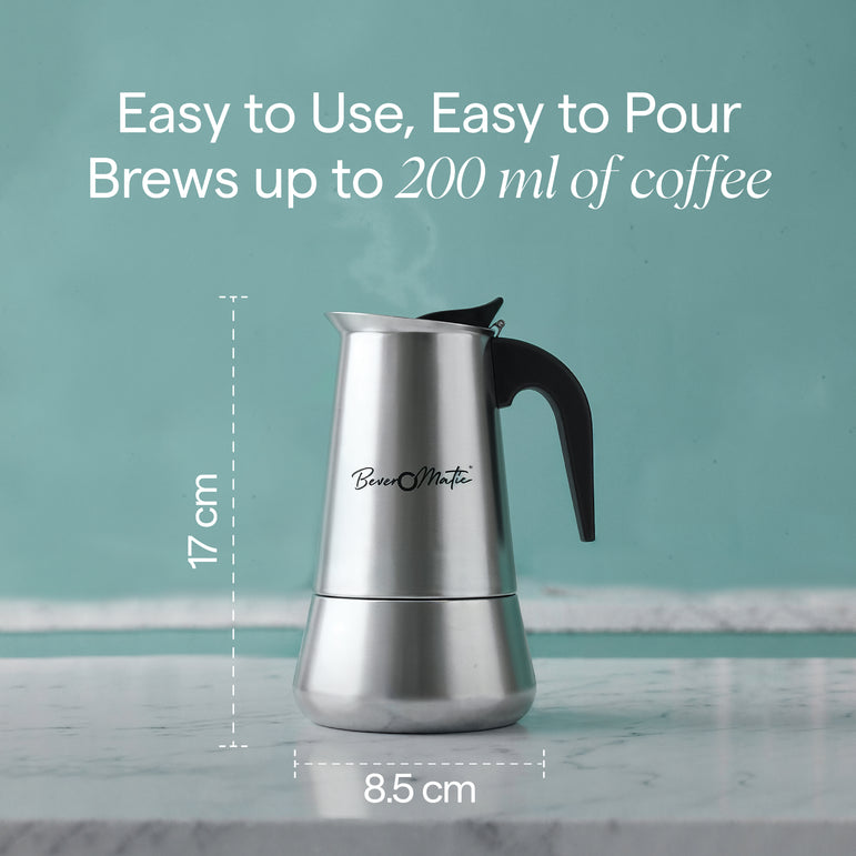 Beveromatic Stainless Steel Moka Pot