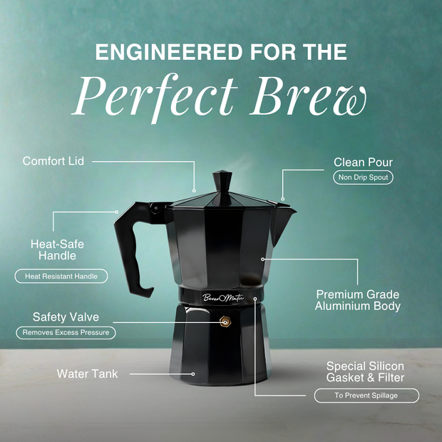 Beveromatic Moka Pot (Black)