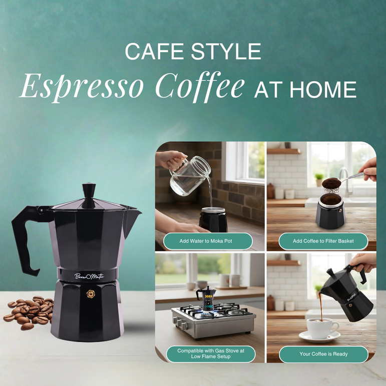 Beveromatic Moka Pot (Black)