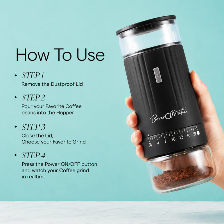 Beveromatic Rechargeable Electric Coffee Grinder