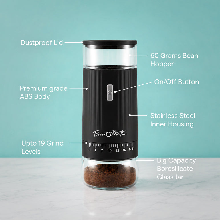 Beveromatic Rechargeable Electric Coffee Grinder