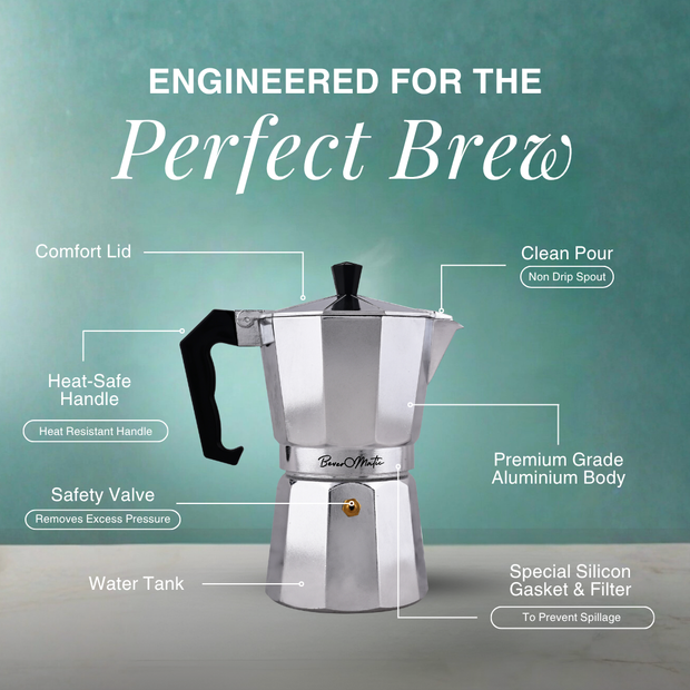 Beveromatic Moka Pot (Silver)