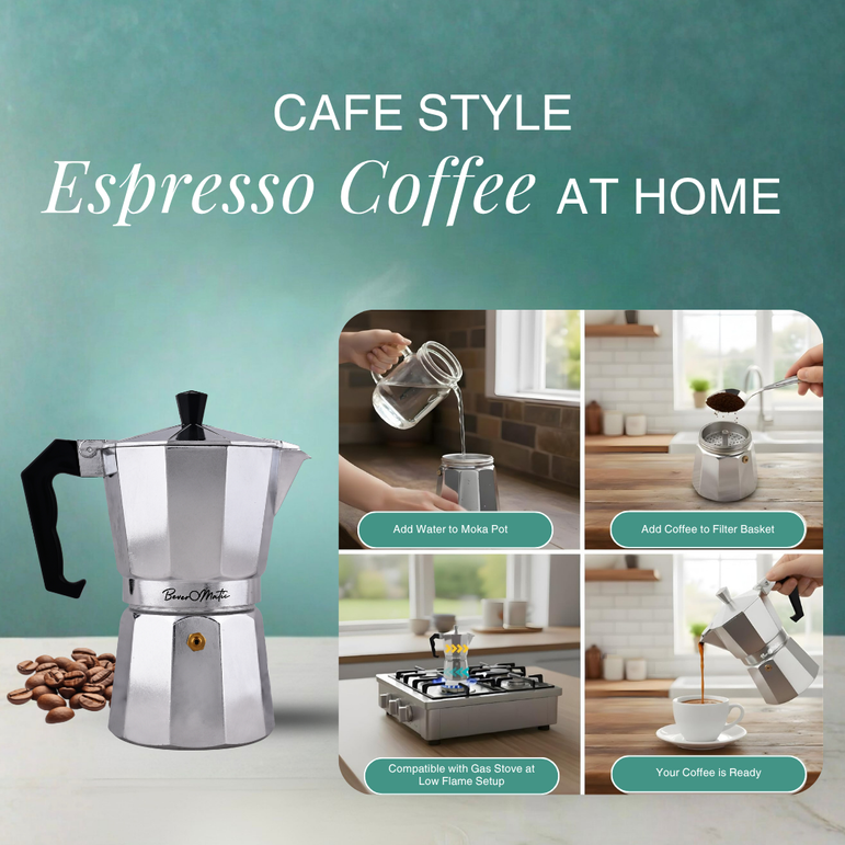 Beveromatic Moka Pot (Silver)