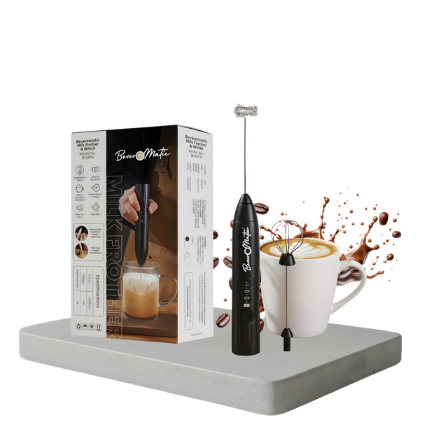 Beveromatic Milk Frother & Egg Beater (Black)